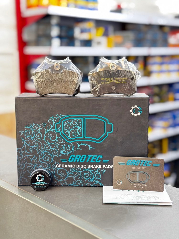 لنت ترمز تمام سرامیک عقب تارا / پژو پارس ELX / پژو 2008 / رنو مگان / برلیانس 320 و 330 / بسترن B30 - گروتک پرمیوم